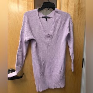 White House Black Market Light Purple V-Neck Sweater